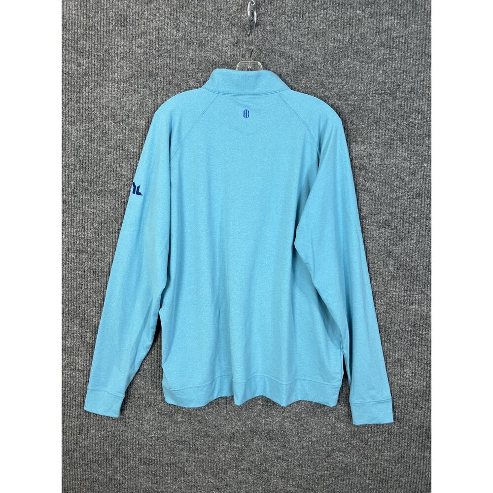 Holderness & Bourne Shirt Mens XL Blue 1/4 Zip Long Sleeve Performance Golf - Picture 5 of 12